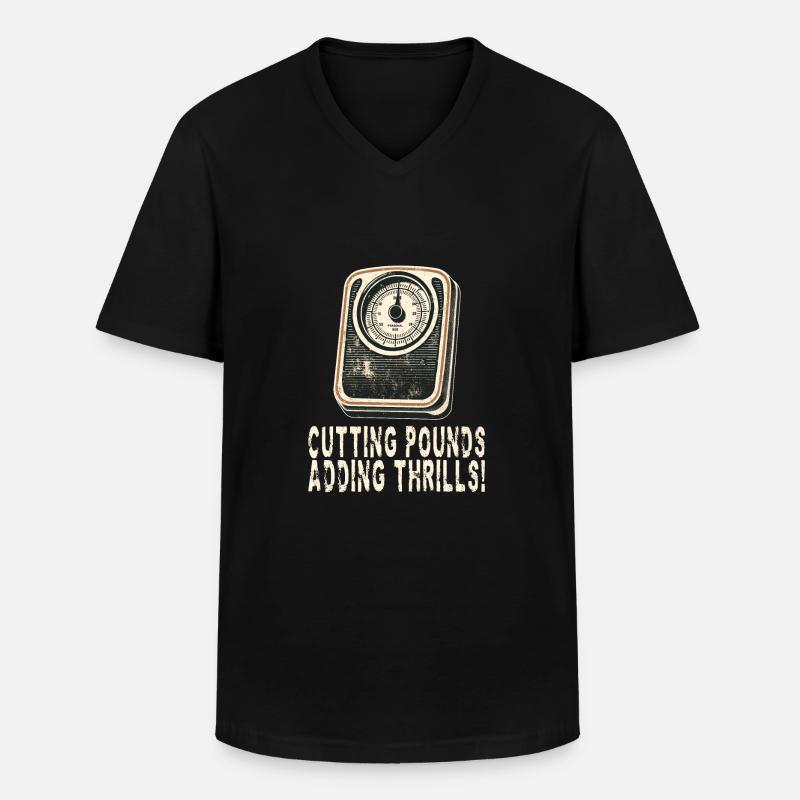 decrease - Men's V-Neck T-Shirt - black