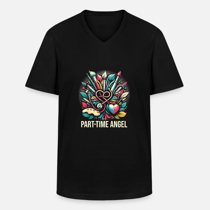 Altenpflegerin - Männer-T-Shirt mit V-Ausschnitt - Schwarz