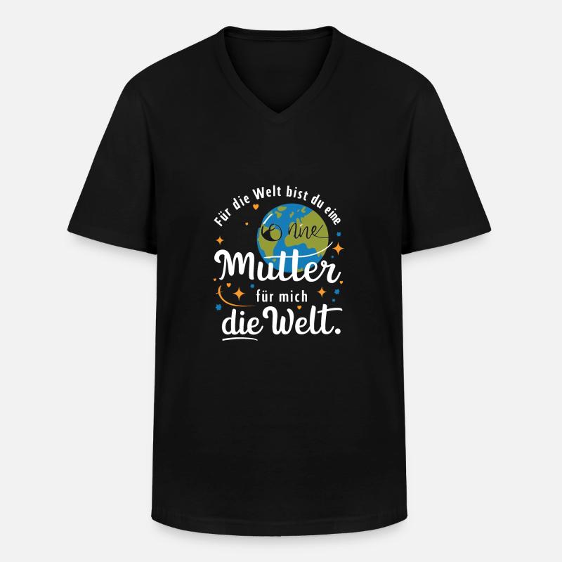Muttertag - Männer-T-Shirt mit V-Ausschnitt - Schwarz
