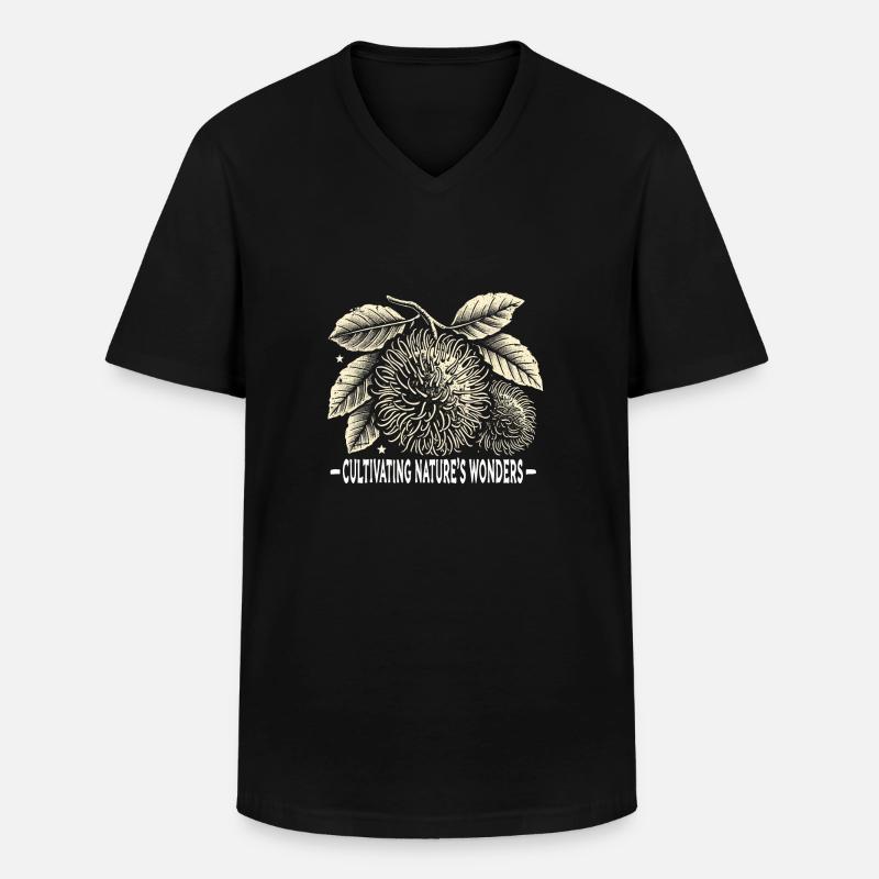 Früchtchen - Männer-T-Shirt mit V-Ausschnitt - Schwarz