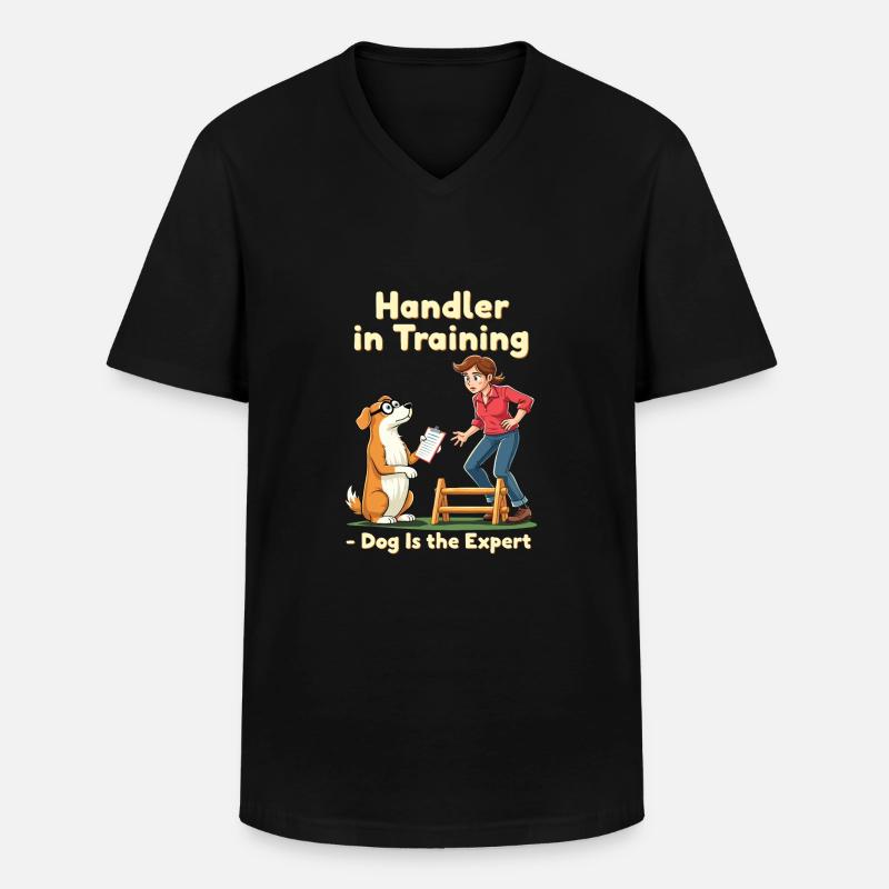 Agility - Männer-T-Shirt mit V-Ausschnitt - Schwarz