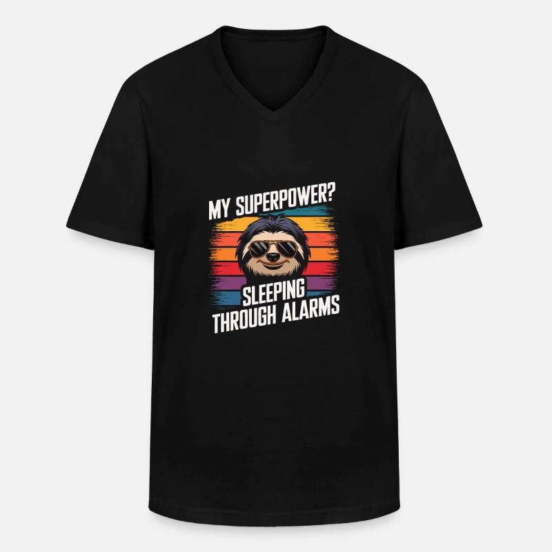 Bürohumor - Männer-T-Shirt mit V-Ausschnitt - Schwarz