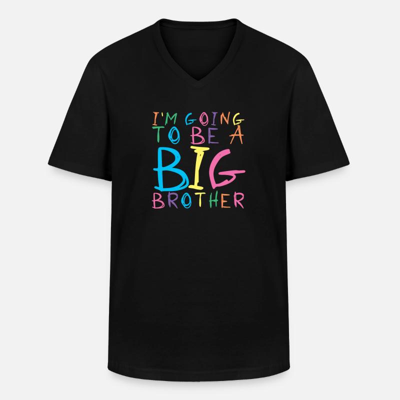 Stolzer großer Bruder - Männer-T-Shirt mit V-Ausschnitt - Schwarz