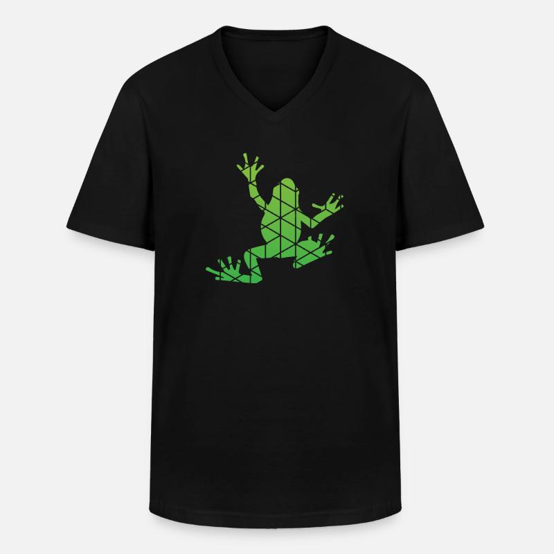 Froschstieg - Männer-T-Shirt mit V-Ausschnitt - Schwarz