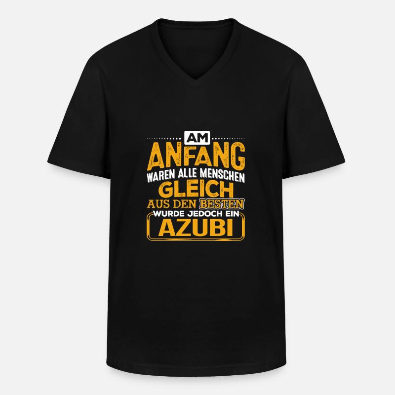 AZUBI - Der Beste - Männer-T-Shirt mit V-Ausschnitt - Schwarz