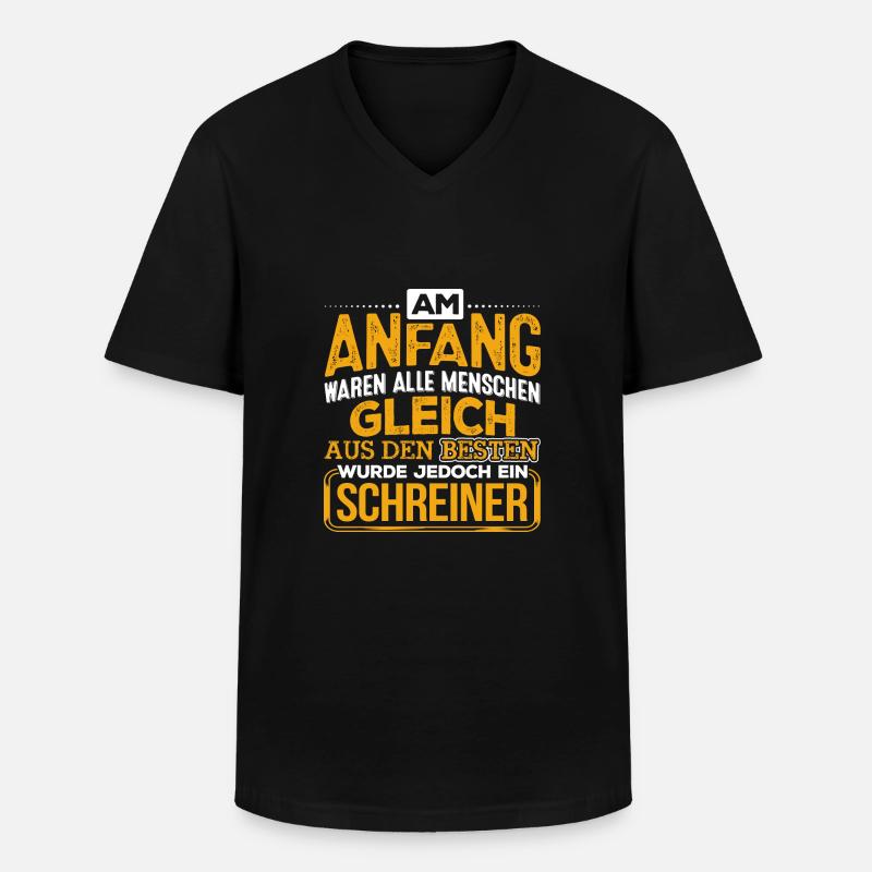 SCHREINER - Der Beste - Männer-T-Shirt mit V-Ausschnitt - Schwarz