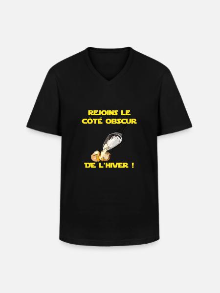 Logo Raclette - T-shirt col V Homme - noir