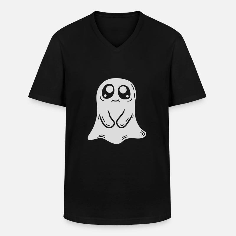 Süßer kleiner Geist Comic - Männer-T-Shirt mit V-Ausschnitt - Schwarz
