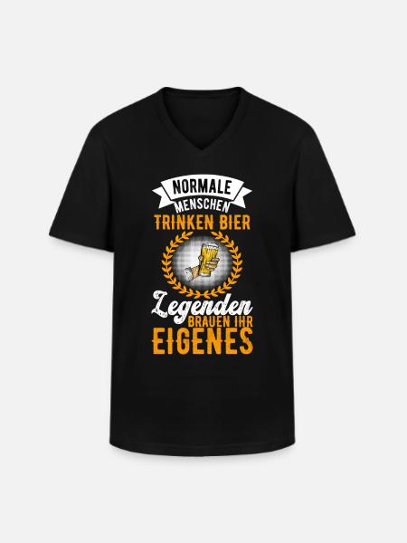 Bierbrauer Bierbrauen Bier Geschenk - Männer-T-Shirt mit V-Ausschnitt - Schwarz
