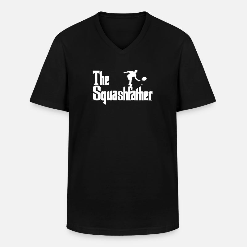 Squash Squash player - Männer-T-Shirt mit V-Ausschnitt - Schwarz