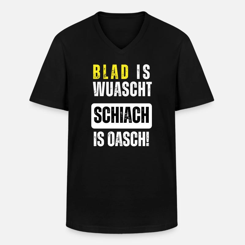 Blad is wuascht - Männer-T-Shirt mit V-Ausschnitt - Schwarz