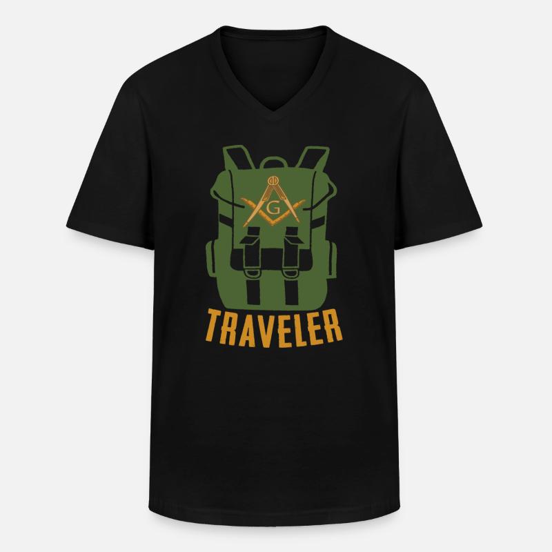 Masonic Freemasonry Fraternal - Männer-T-Shirt mit V-Ausschnitt - Schwarz