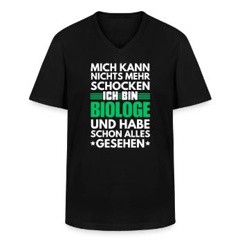 Non-shockable biologist - Men's V-Neck T-Shirt - black - Front - AI Model Male 178 dark (178cm)