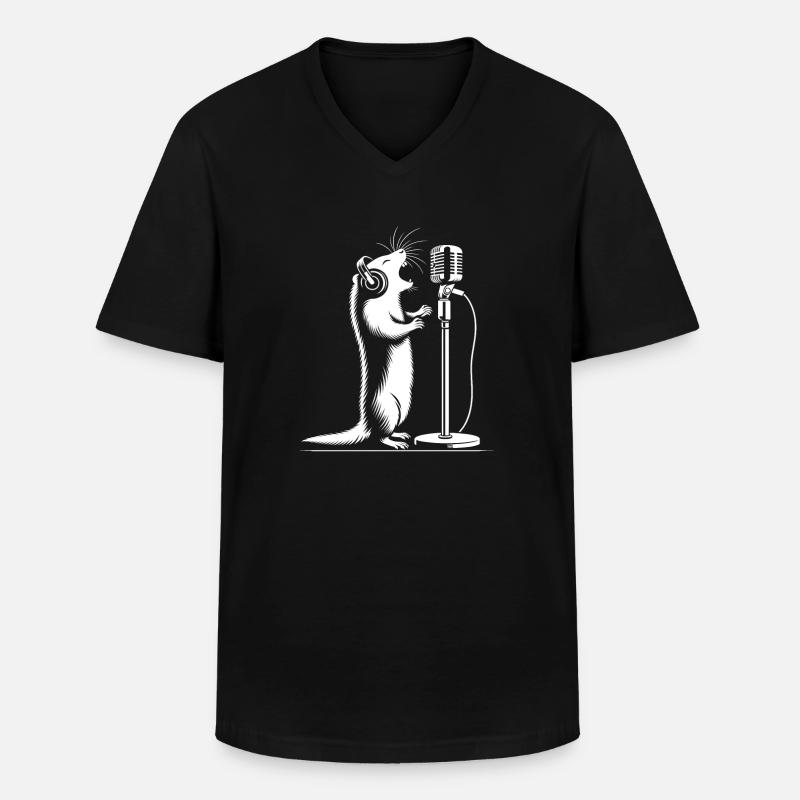 Gesang der Erdmännchen - Männer-T-Shirt mit V-Ausschnitt - Schwarz