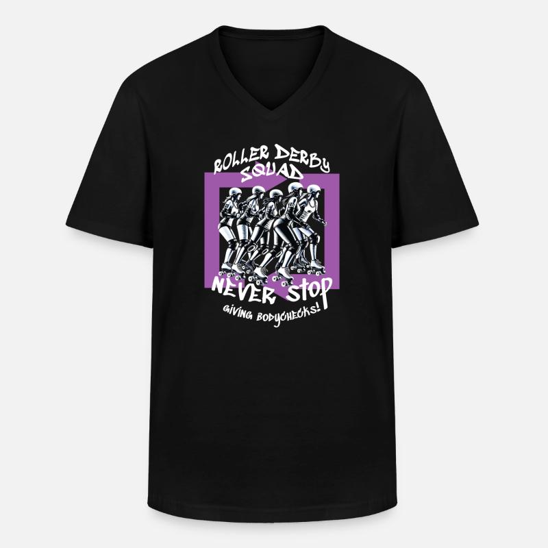 Équipe de roller derby - T-shirt col V Homme - noir