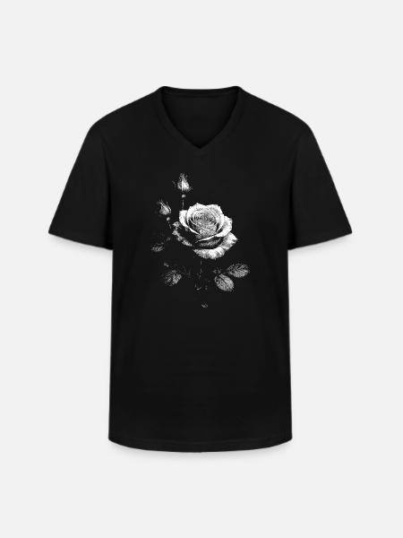 Roses - Men's V-Neck T-Shirt - black