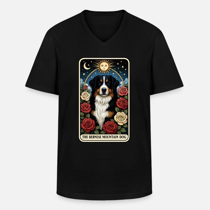 Berner Berg - Männer-T-Shirt mit V-Ausschnitt - Schwarz