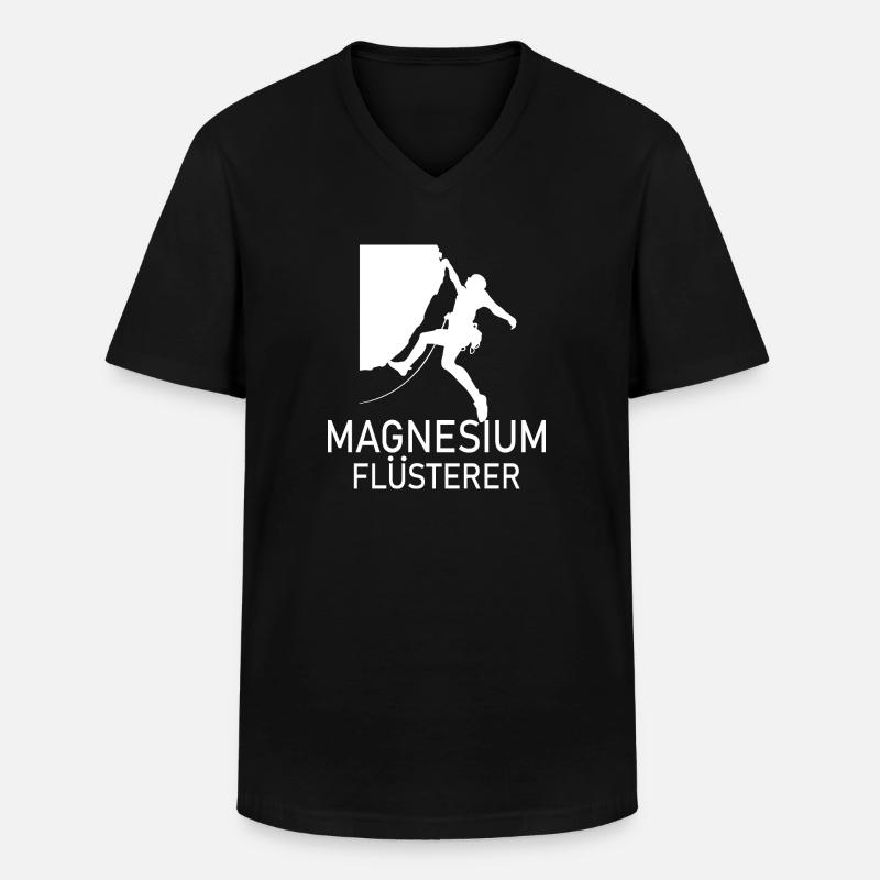 climbing - Männer-T-Shirt mit V-Ausschnitt - Schwarz