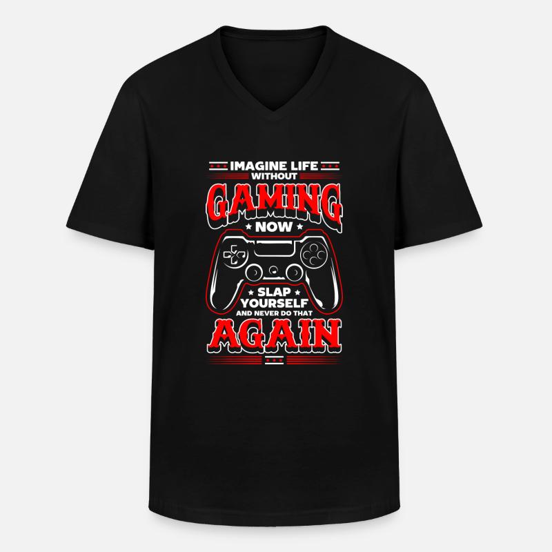 Nerd Turnier Geek - Männer-T-Shirt mit V-Ausschnitt - Schwarz
