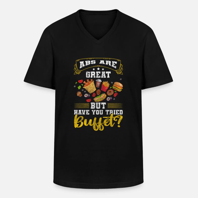 Essen Speisen - Männer-T-Shirt mit V-Ausschnitt - Schwarz