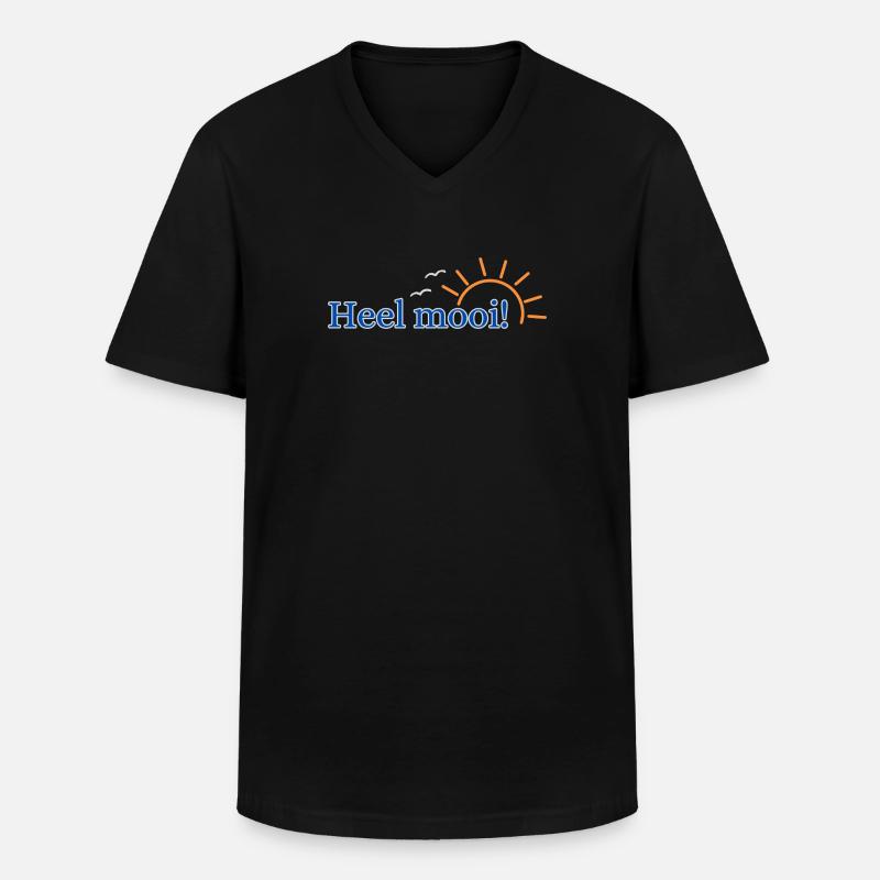 Heel mooi! - Männer-T-Shirt mit V-Ausschnitt - Schwarz