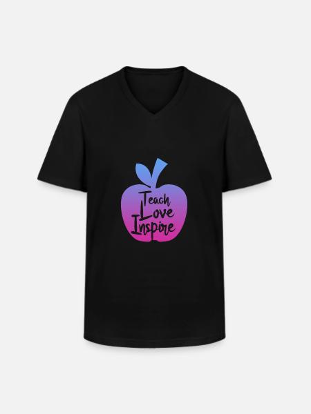 enseignant enseigner l’amour inspirer - T-shirt col V Homme - noir