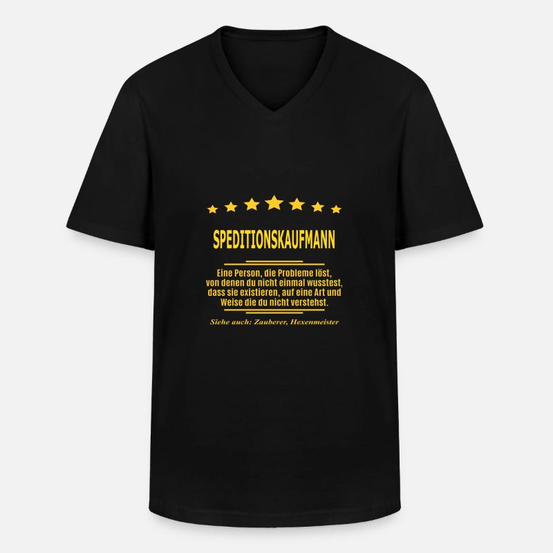 SPEDITIONSKAUFMANN - Männer-T-Shirt mit V-Ausschnitt - Schwarz