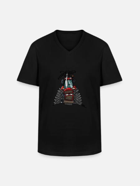 0504 Case 856XL - Men's V-Neck T-Shirt - black