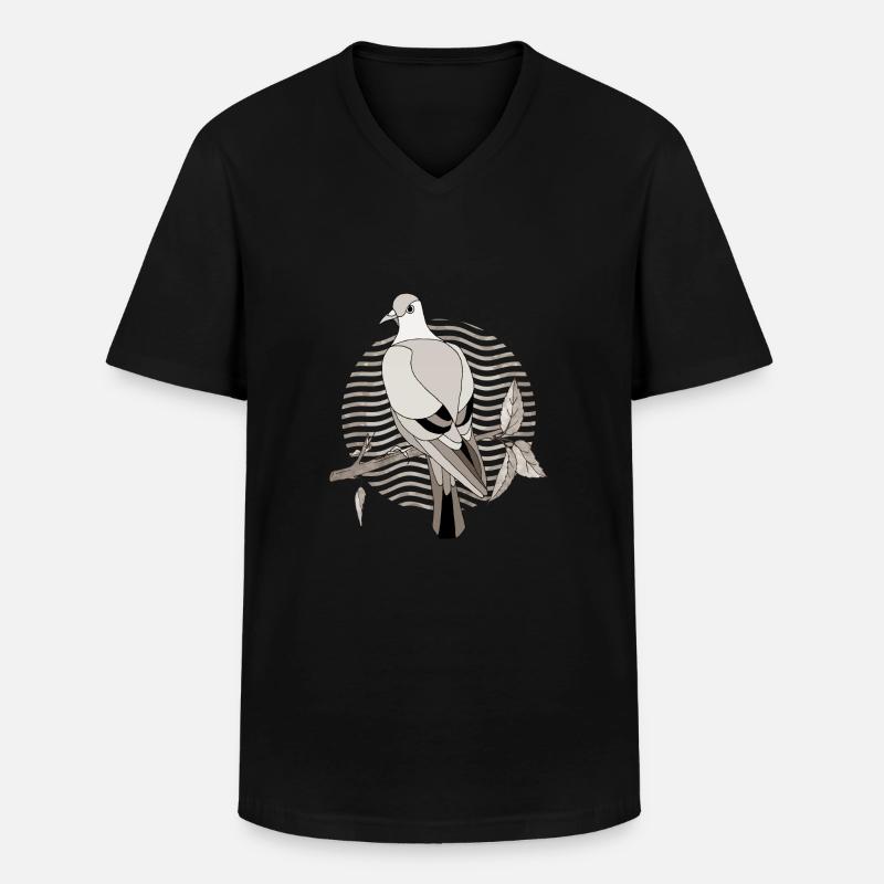 Vogel - Männer-T-Shirt mit V-Ausschnitt - Schwarz