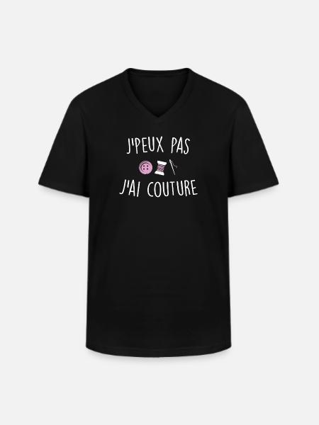 J'peux pas j'ai couture - T-shirt col V Homme - noir