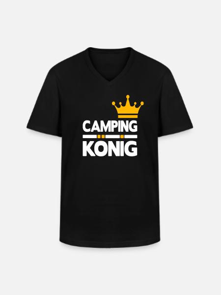 Camping Spruch - Männer-T-Shirt mit V-Ausschnitt - Schwarz
