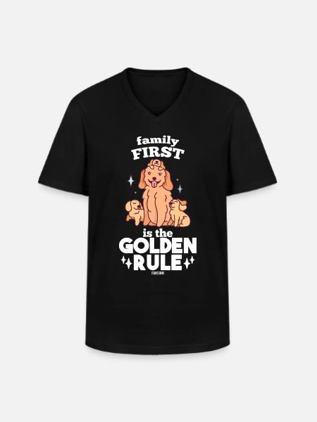 Golden Retriever - Men's V-Neck T-Shirt - black