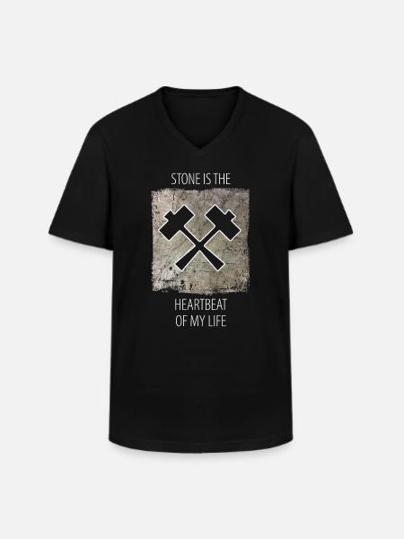 Stonemason Stone Sculptor Saying - Men's V-Neck T-Shirt - black