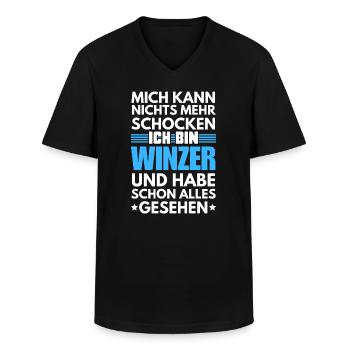 Non-shockable winemaker - Men's V-Neck T-Shirt - black - Front - AI Model Male 178 dark (178cm)