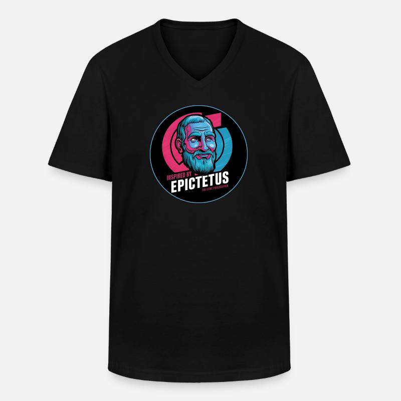 Epictetus Stoic Philosopher Stoicism Epictetus - Men's V-Neck T-Shirt - black