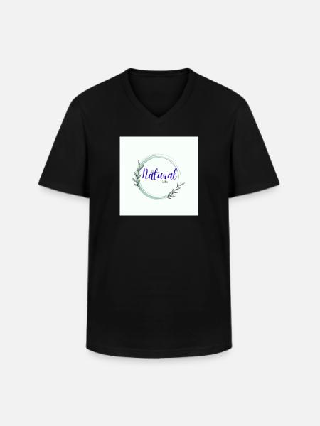 Natural Life rainbow butterfly created - Men's V-Neck T-Shirt - black