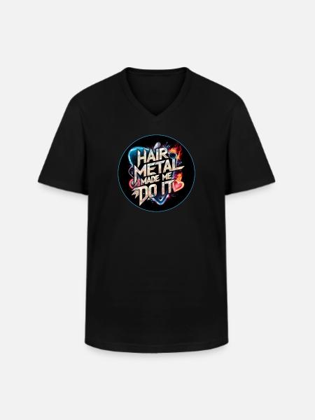 Hair Metal - Men's V-Neck T-Shirt - black
