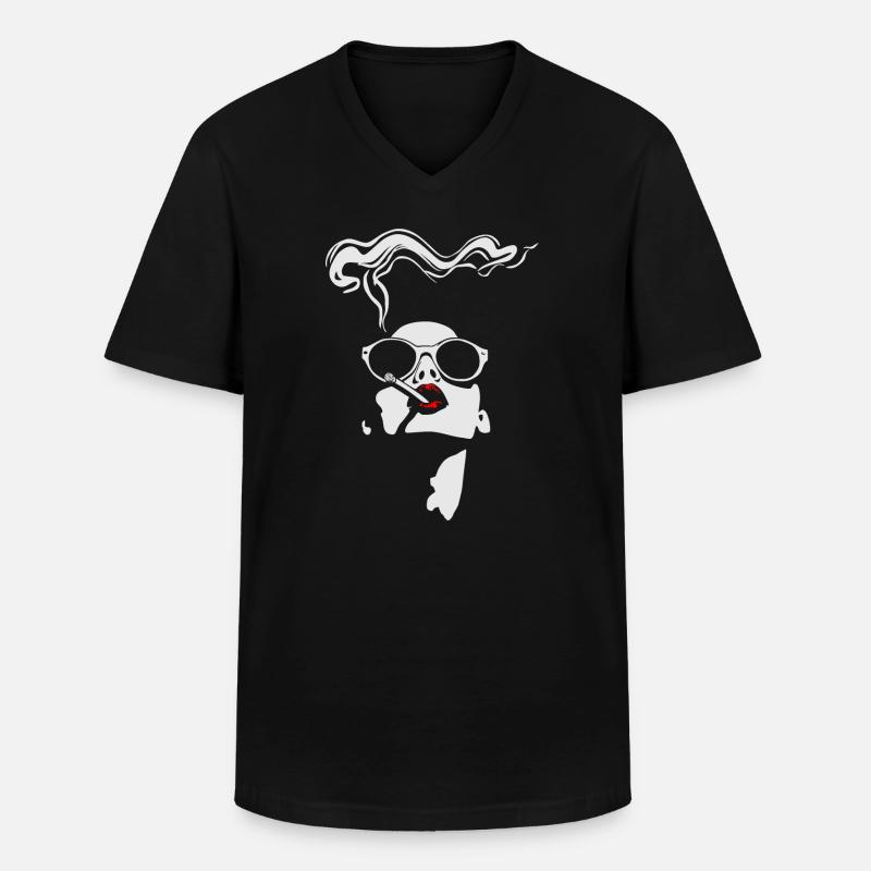 Glamour-Rebel Vol.4 - Männer-T-Shirt mit V-Ausschnitt - Schwarz