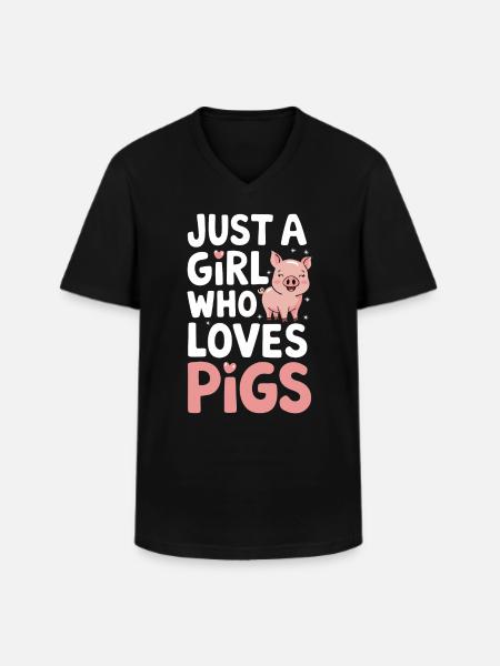 Animal cochon - T-shirt col V Homme - noir