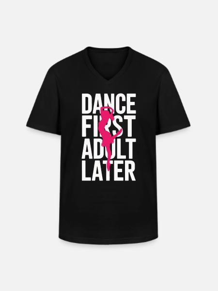 Dancing Dancers Dancing - Men's V-Neck T-Shirt - black