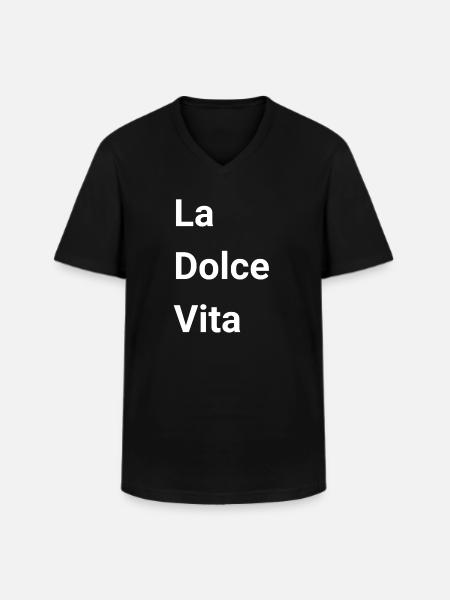 La Dolce Vita - Men's V-Neck T-Shirt - black