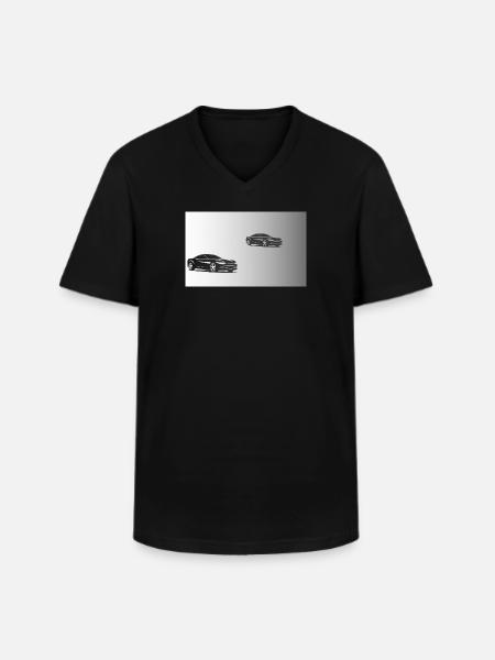 Auto - Männer-T-Shirt mit V-Ausschnitt - Schwarz