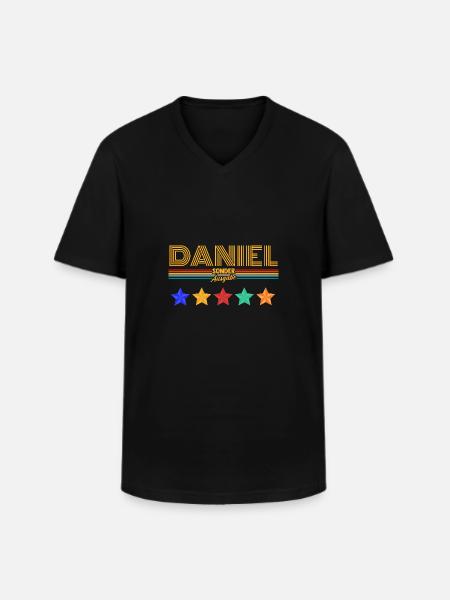 Daniel - Men's V-Neck T-Shirt - black