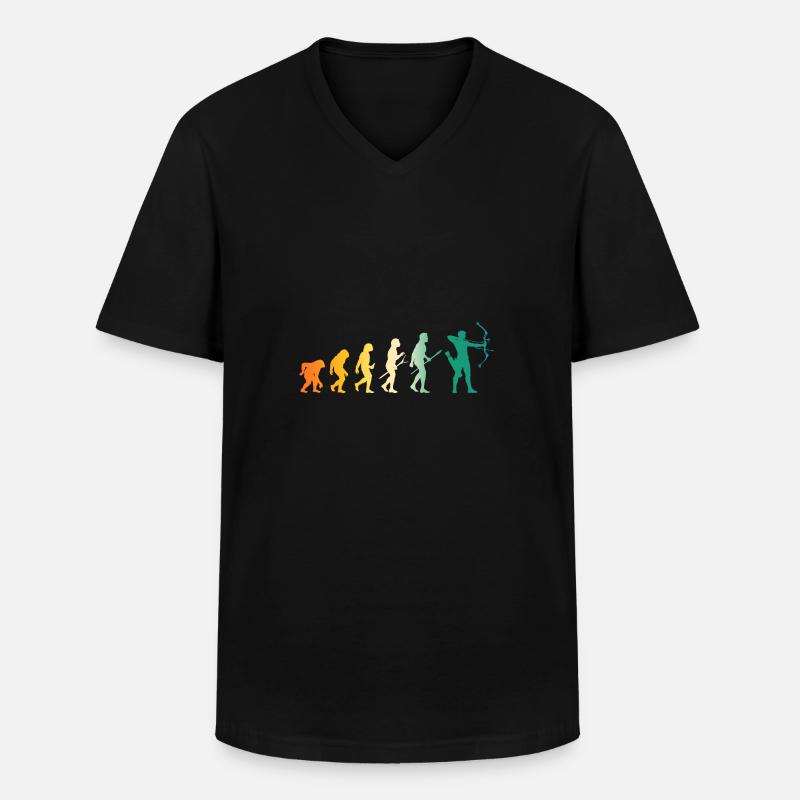 Archer Evolution Archery - Men's V-Neck T-Shirt - black