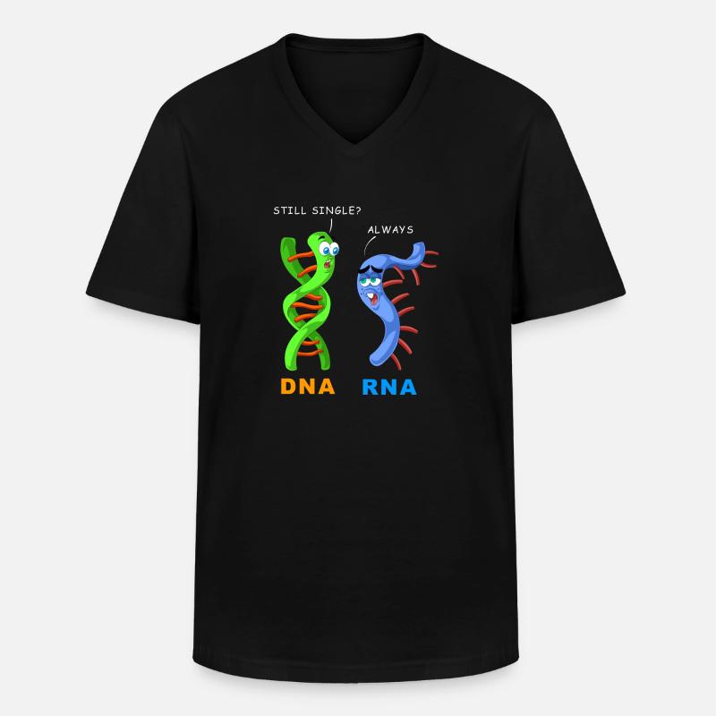 DNA-RNA noch einzeln - Männer-T-Shirt mit V-Ausschnitt - Schwarz