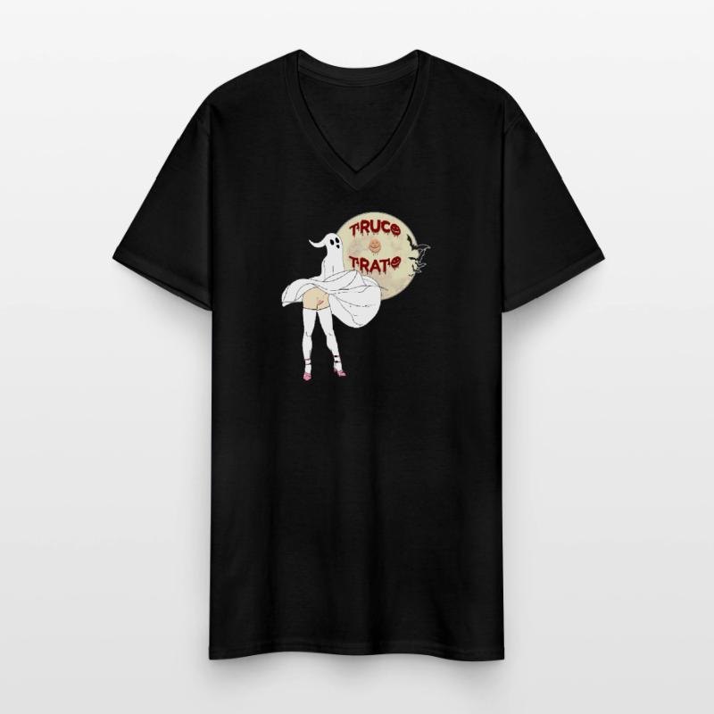 Süßes oder Saures Männer-T-Shirt mit V-Ausschnitt
