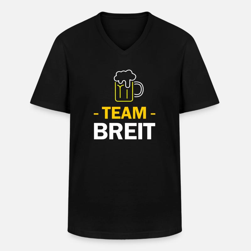 Team Breit - Männer-T-Shirt mit V-Ausschnitt - Schwarz