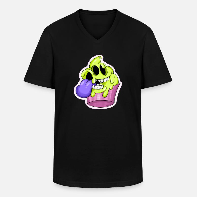 Muffinman - Männer-T-Shirt mit V-Ausschnitt - Schwarz