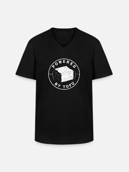Tofu Lustiges - Männer-T-Shirt mit V-Ausschnitt - Schwarz