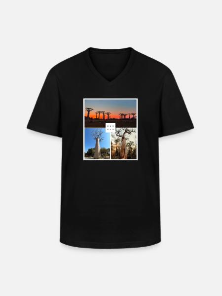 Baobab from Madagascar - Men's V-Neck T-Shirt - black